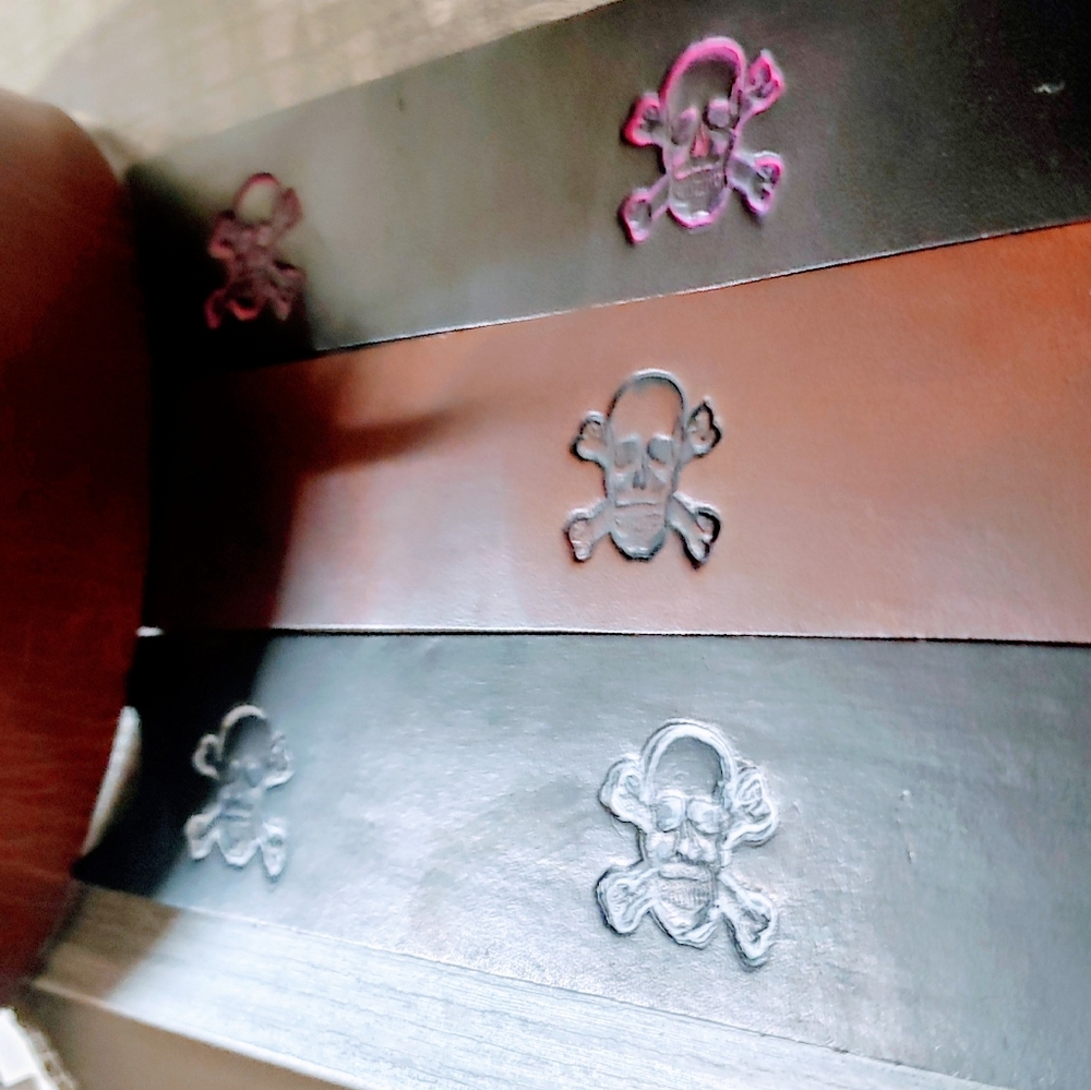 Leather Skull Belt